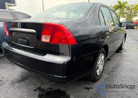 2001 Honda Civic Lx из США, поврежденный, VIN 1HGES16501L062850